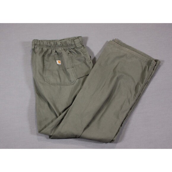Carhartt Green Ripstop Scrub Trousers Cargo Pants Men's Size XL 38" X 29" - Picture 8 of 9